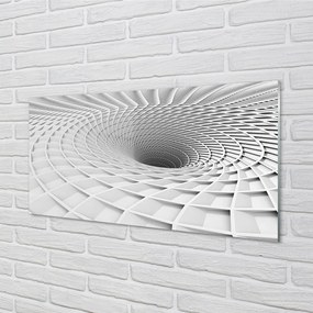 Szkło do Kuchni na Ścianę Trójwymiarowy Lej Geometryczny