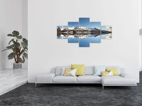 Obraz gór i ich odbicie (125x70 cm)