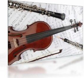 Obraz na szkle - Instrumenty muzyczne (70x50 cm)