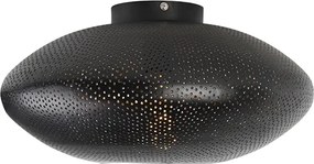 Orientalna lampa sufitowa czarna i złota 40 cm - Radiance
