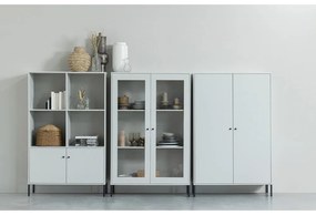 Jasnoszary regał z litego drewna sosnowego 107x160 cm Xam – WOOOD