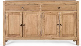 Bufet en Bois de Mindi Massif Fabriqué à la Main