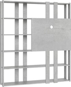 Regał otwarty Kato N z panelem TV Cementu