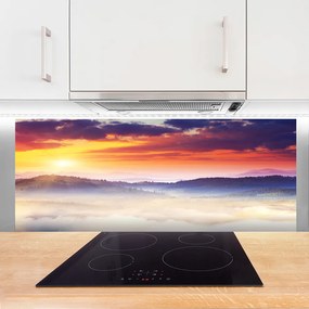 Panel Szklany Górski Szczyt W Blasku Słońca