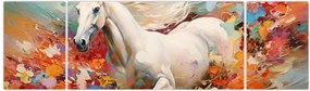 Obraz - Malowanie konia (170x50 cm)