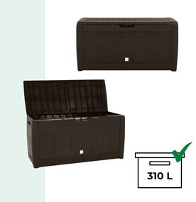 Prosperplast Skrzynia do przechowywania RATO, 310L, 119x48x60cm, brązowa