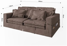 Brązowa sofa 236 cm Nora – Ropez