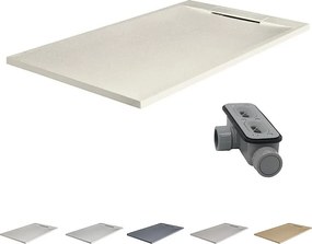 Brodzik z żywicy antypoślizgowy z ukrytym syfonem | Kolor Beżowy | 220x70cm