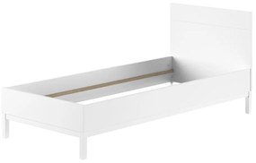 Białe łóżko dziecięce z litego drewna sosnowego bez stelaża 90x200 cm Eva – Vipack