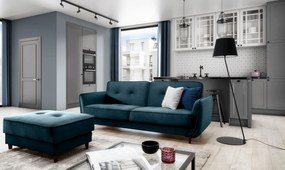 Sofa rozkładana z funkcją spania BELLIS VELVET granatowa ELTAP