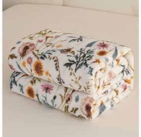 Mikropluszowy koc HERBALIS, kremowy Rozmiar: 150 x 200 cm