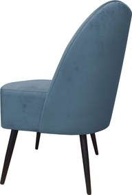 Fotel DUBAJ tkanina Welur noga metalowa : Kolor nogi - Czarna stożek, Kolor tkaniny - VELVET - MG33