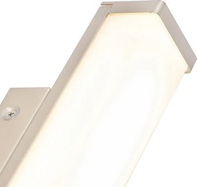 Lampa ścienna do łazienki stalowa 32 cm w tym LED IP44 - Cascada