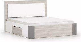 Łóżko Arion 160x200 z pojemnikiem szufladą LED białe kathult sypialnia dwuosobowe
