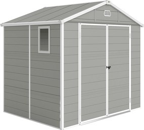 Outsunny Schowek na narzędzia, 4,1m², domek ogrodowy z dachem dwuspadowym, 240 x 190 x 180/228 cm