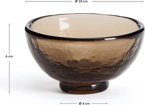 Brązowa szklana miska Sileia – Kave Home