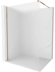 Mexen Kioto ścianka prysznicowa Walk-in 110 x 200 cm, szron 8 mm, różowe złoto - 800-110-101-60-30