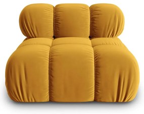 Żółty aksamitny moduł sofy (moduł środkowy) Bellis – Micadoni Home