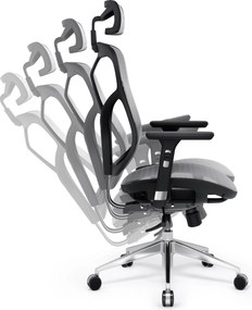 Fotel ergonomiczny Diablo V-Basic, czarno-szary