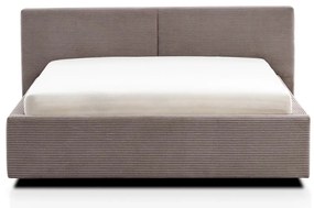 Jasnobrązowe łóżko dwuosobowe ze schowkiem ze stelażem 140x200 cm Cube – Meise Möbel