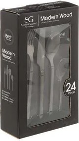 Zestaw sztućców ze stali nierdzewnej MODERN, 24 sztuki