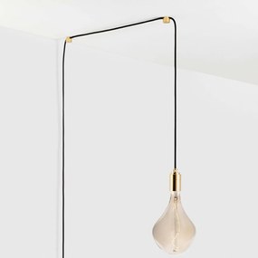 Lampa wisząca w czarno-złotym kolorze ø 4 cm Plug &amp; Play – tala