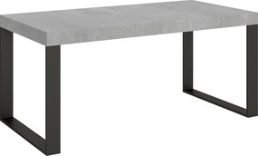 Stół rozkładany 200/304x90 cm Tecno beton z nogami w kolorze antracytowym