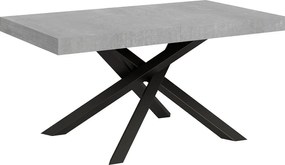 Stół rozkładany 160/264x90 cm Volantis cementu nogi antracytowe