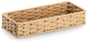 Organizer na biurko z papierowej plecionki, 24 x 11 x 4,5 cm