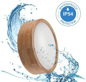 Lampa sufitowa OAK 2xE27/15W/230V IP54 dąb ø 27 cm - certyfikat FSC