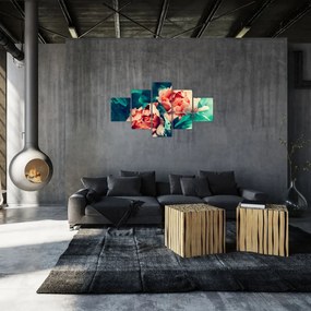 Obraz wiosennych kwiatów (125x70 cm)