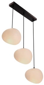 Czarno-biała lampa wisząca Stones – Candellux Lighting