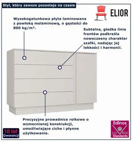 Kaszmirowa komoda z 4 szufladami i szafką A3-E44
