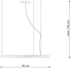 Biała lampa wisząca ring LED - EXX229-Riwas