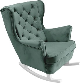 Fotel Relax z Tapicerowanym Siedzeniem i Podłokietnikami, Fotel TV 102x81x95cm Zielony_29853