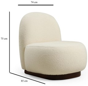 Fotel Tina Bouclet White