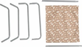 Składane plażowe leżak SAND FLOWERS, czerwony