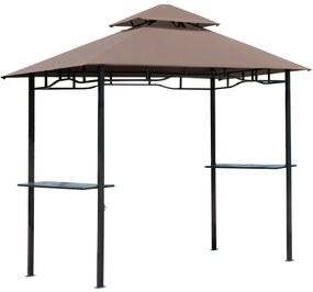 Outsunny Pawilon Grillowy Namiot Ogrodowy z Podwójnym Daszkiem Stalowy | Aosom PL