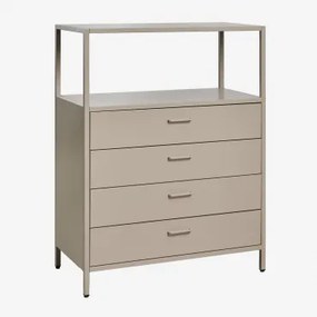 Cajoniera 80x40 Cm Ze Stali Janine Moka Brown - Sklum