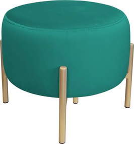 Pufa OLA loft ławka podnóżek metal : Kolor Stelaża - Złoty, Kolor tkaniny - VELVET - MG20, Typ tkaniny - Velvet
