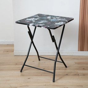 Stolik turystyczny Flower Black 60 x 60 cm PATIO