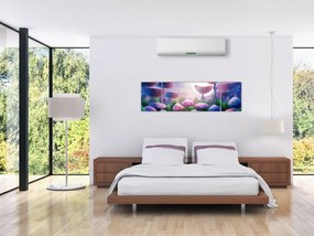 Obraz - Grzyby w pełni księżyca, grafika (170x50 cm)