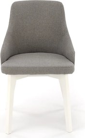 Wygodne krzesło na drewnianych nogach w kolorze białym Toledo Halmar