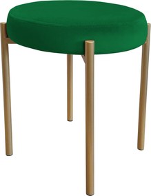 Taboret DIOR stelaż metalowy tkanina Welur : Kolor Stelaża - Złoty, Kolor tkaniny - VELVET - MG25, Typ tkaniny - Velvet