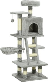 PawHut Drapak Stabilny i Komfortowy, 49x44x132cm, Szary