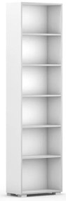 Biblioteka SILVER LINE, 1 kolumna, 2230 x 600 x 400 mm, biały
