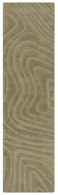 Wełniany chodnik tkany ręcznie w kolorze khaki 60x230 cm Mesmerise Sage – Flair Rugs