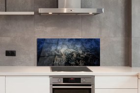 Panel szklany do Kuchni Dłonie w Niebieskiej Poświacie