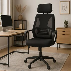 Ergonomiczny Fotel Czarny Biurowy Obrotowy G8-N03
