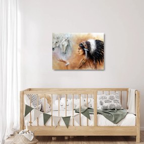 Obraz na szkle - Czary Indian (70x50 cm)